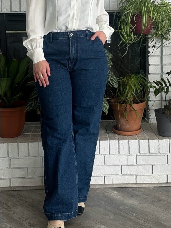 Abercrombie & Fitch Denim - Abercrombie & Fitch - The Loose High-Rise Jeans - Dark Blue